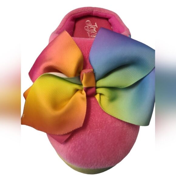 JOJO SIWA Cozy Slippers With Bows sz 2-3 - Picture 3 of 13